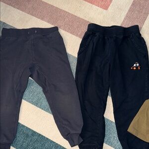 Kids Black and Gray Jogger Pants Set